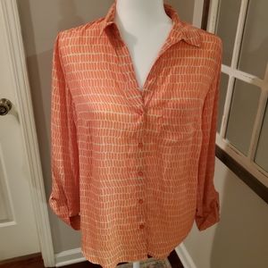 Limited top orange tan medium M